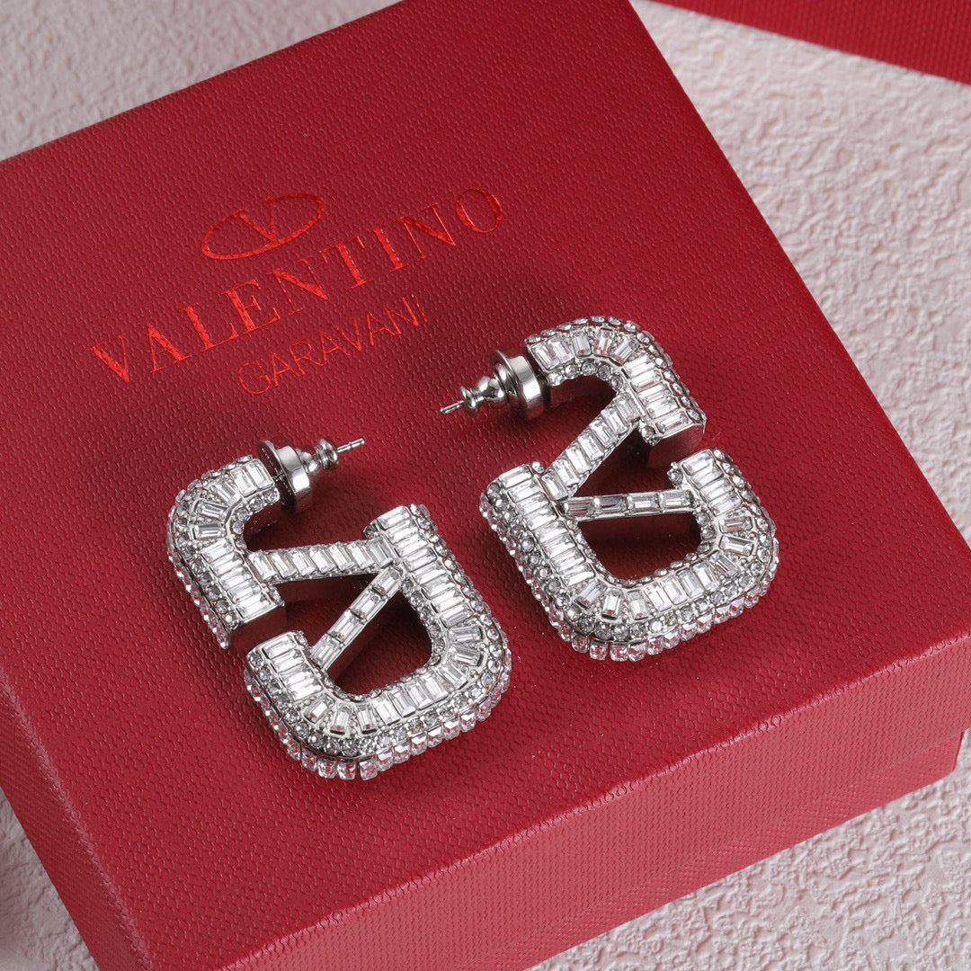 18K Valentino Crystals Earrings